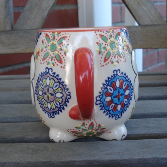 YOKOHAMA STUDIO ELEPHANT MUG Hand Painted 20 OZ Oversized - Picture 3 of 8